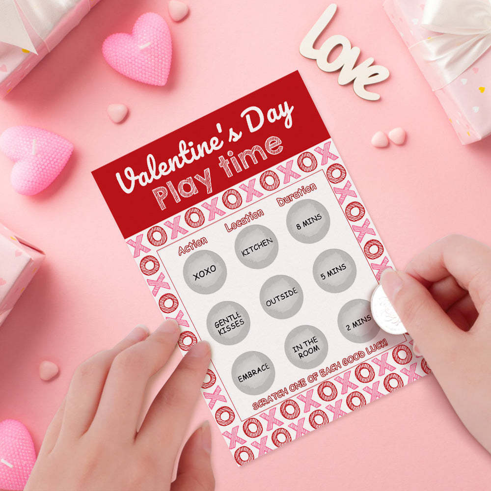 Naughty Play Time Scratch Card Funny Valentine's Day Scratch off Card - soufeelus