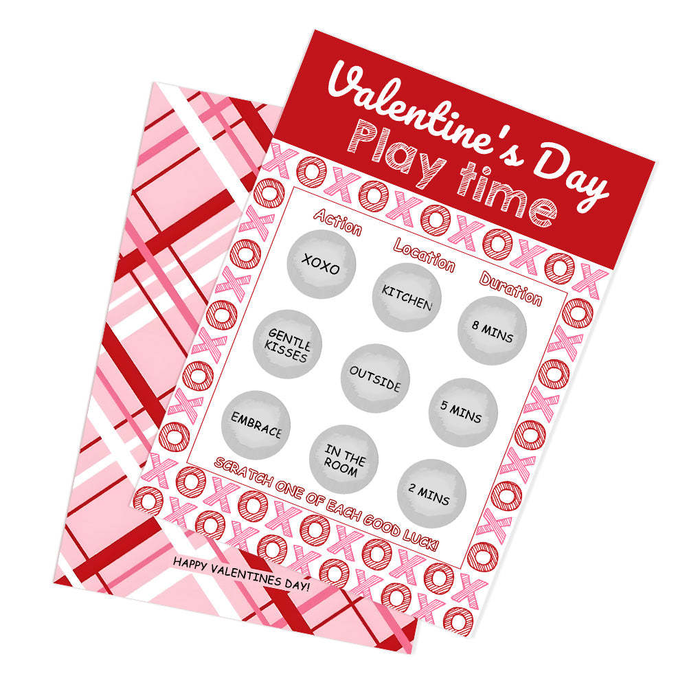 Naughty Play Time Scratch Card Funny Valentine's Day Scratch off Card - soufeelus