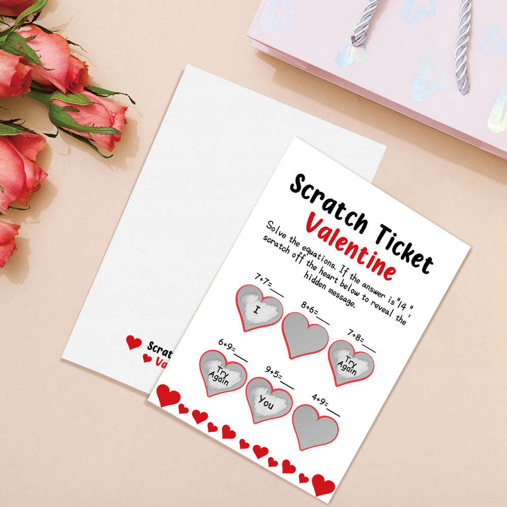 I Love You Scratch Card Funny Valentine's Day Scratch off Card - soufeelus