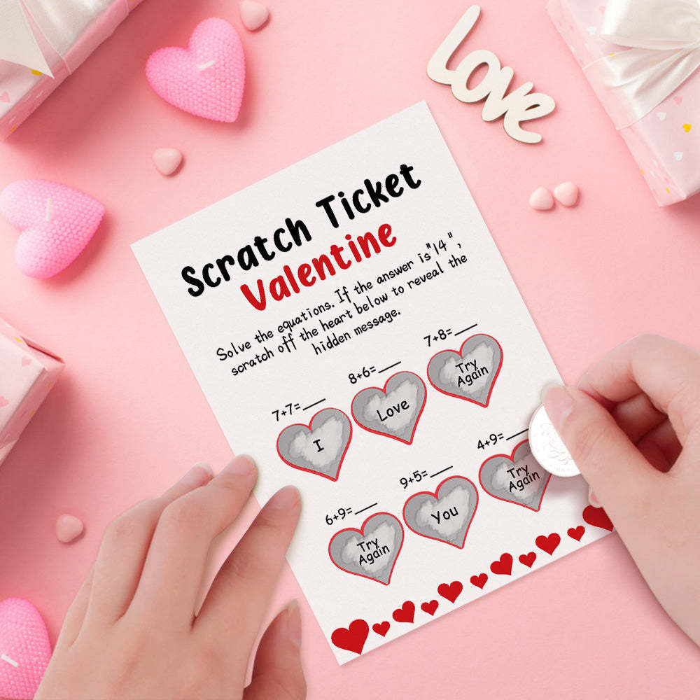 I Love You Scratch Card Funny Valentine's Day Scratch off Card - soufeelus