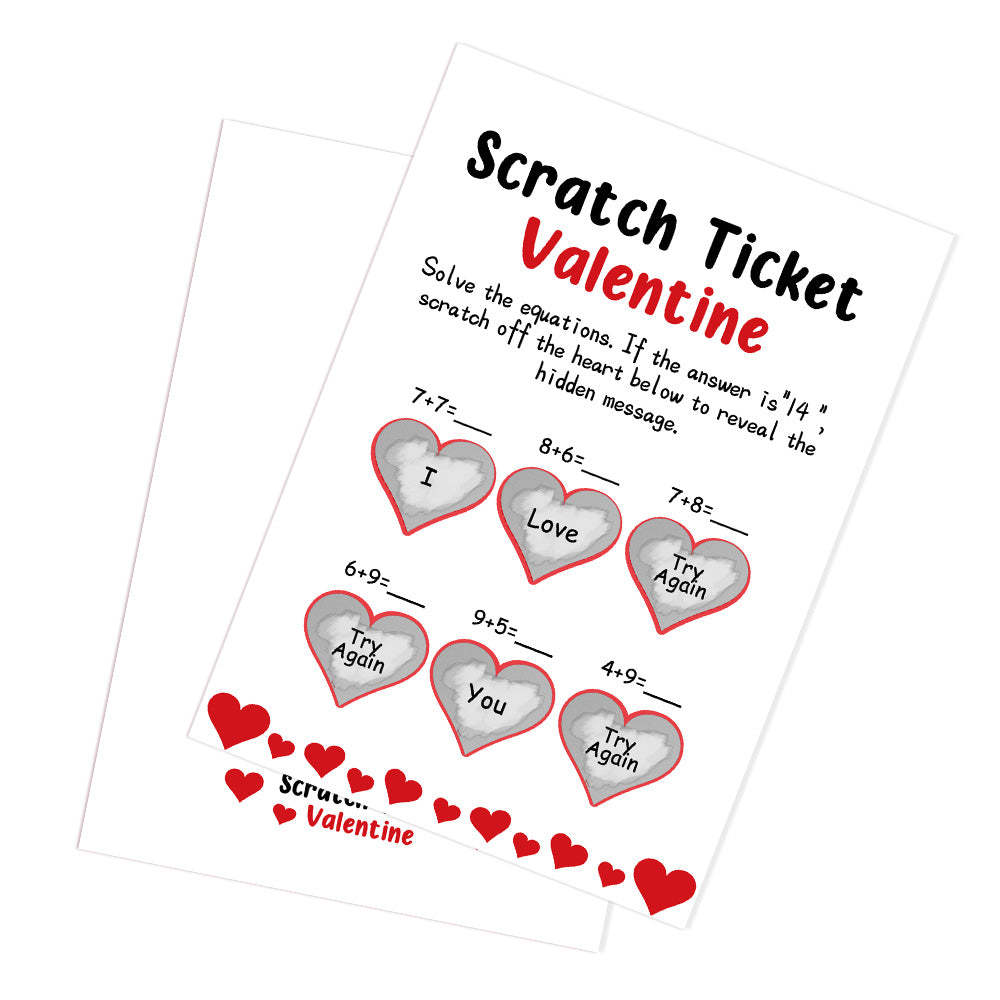 I Love You Scratch Card Funny Valentine's Day Scratch off Card - soufeelus