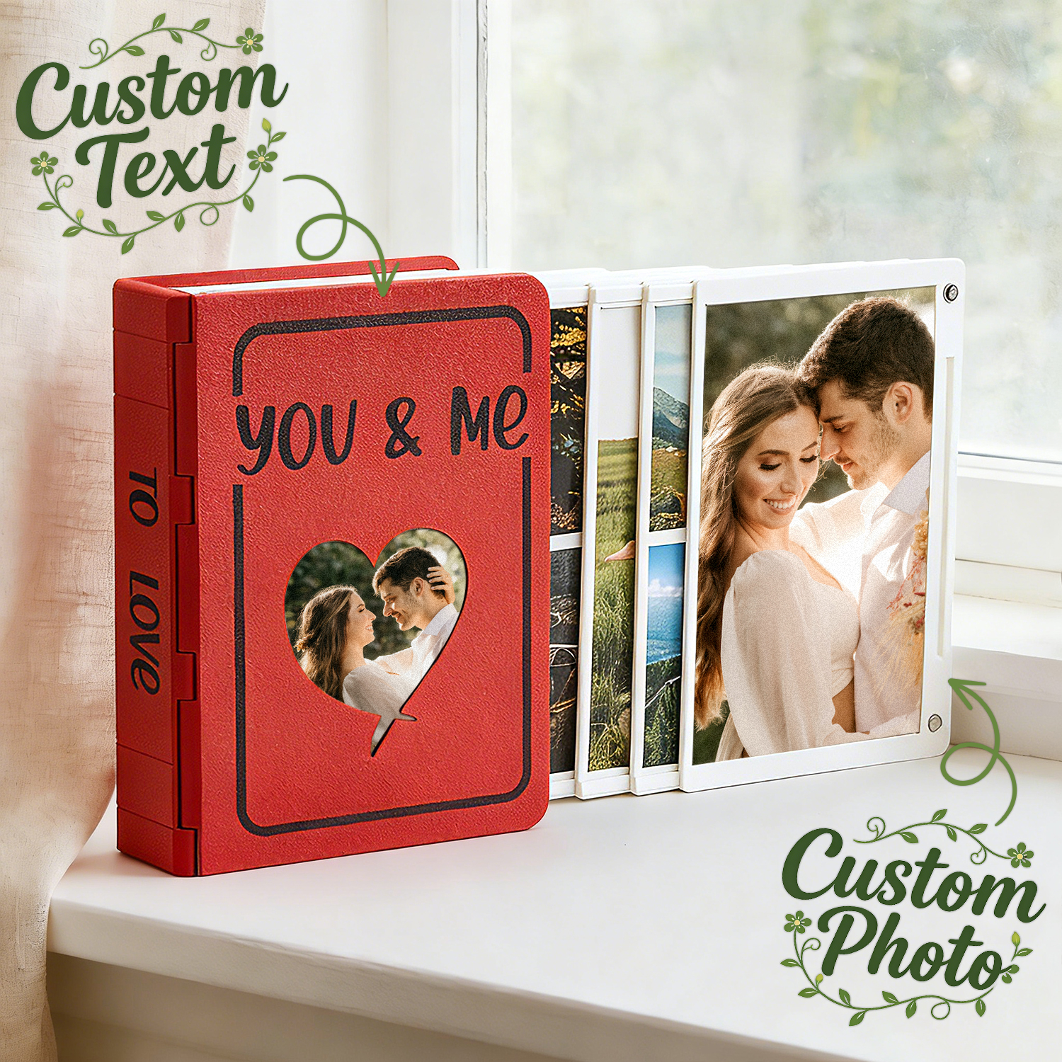 Custom Photo Album with 3D Printing Photo Books with Custom Covers and Spines Expandable Design - soufeelus