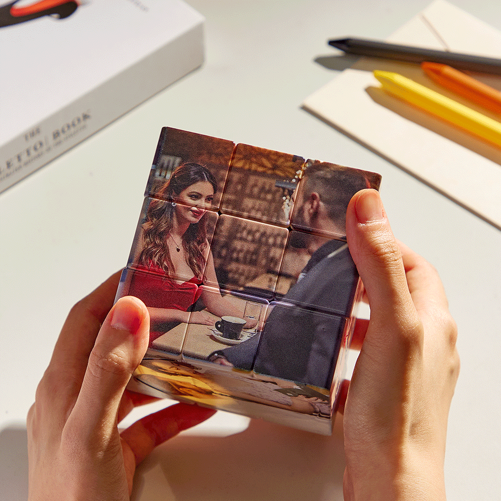 Custom Photo Cube Creative Pen Holder Makeup Brush Holder Home Gifts - soufeelus