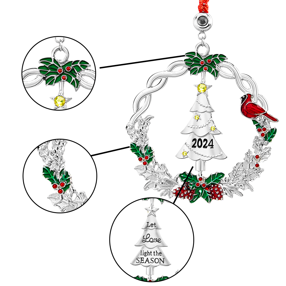 Personalized Photo Projection Ornaments Rotating Christmas Tree 2024 Christmas Gifts - soufeelus