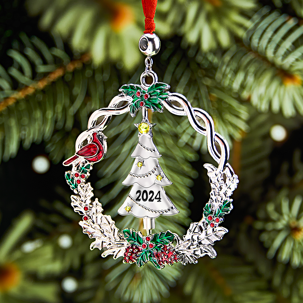 Personalized Photo Projection Ornaments Rotating Christmas Tree 2024 Christmas Gifts - soufeelus