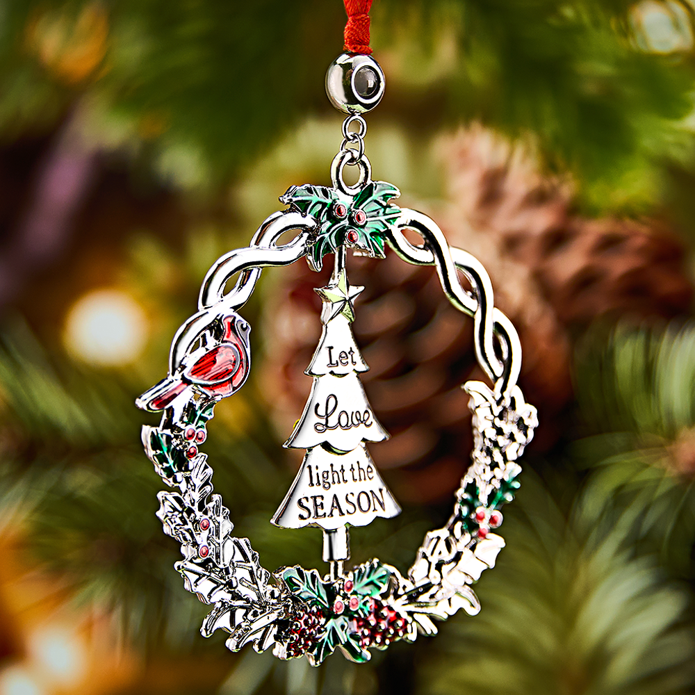 Personalized Photo Projection Ornaments Rotating Christmas Tree 2024 Christmas Gifts - soufeelus