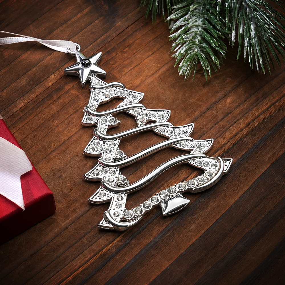Personalized Projection Ornaments Christmas Shape with Stone Photo Ornaments Christmas Gifts For Family - soufeelus