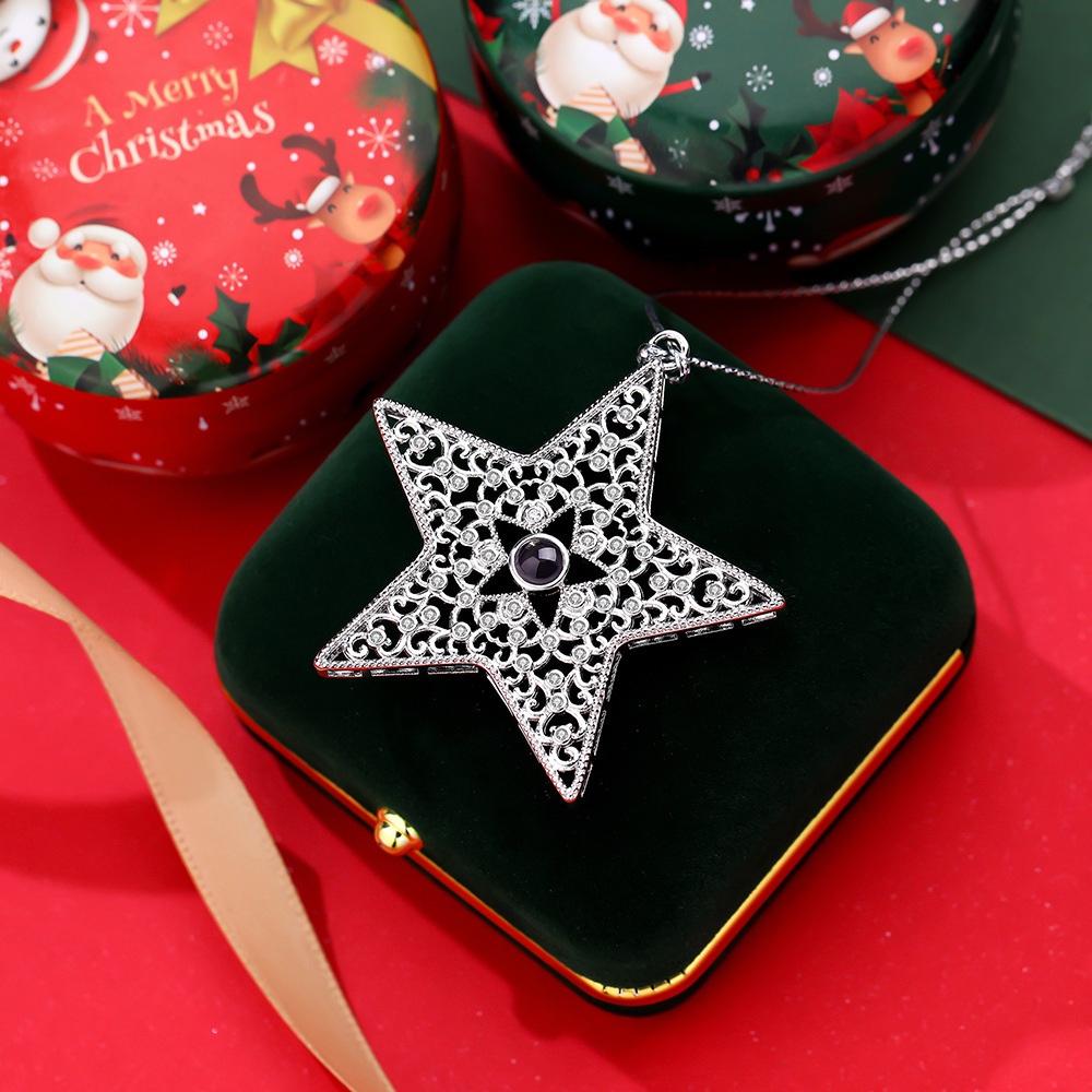 Personalized Photo Projection Ornaments Christmas Star Christmas Gifts