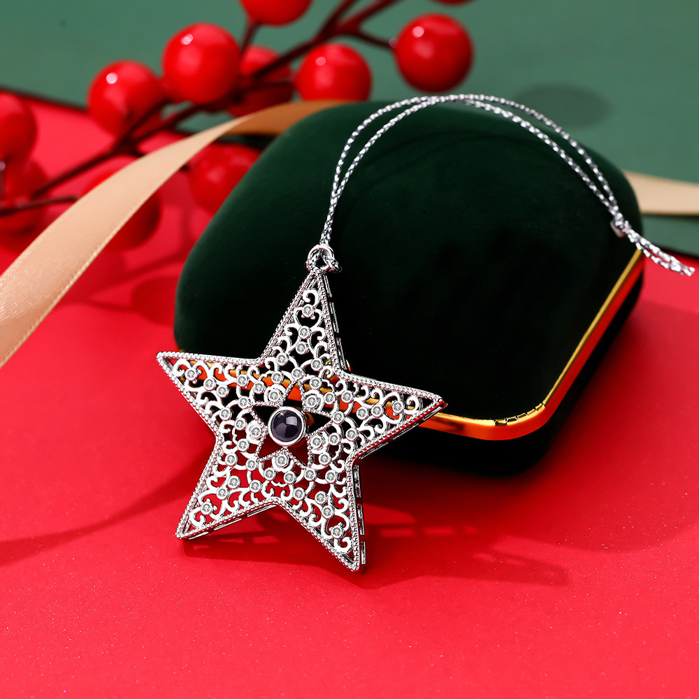 Personalized Photo Projection Ornaments Christmas Star Christmas Gifts