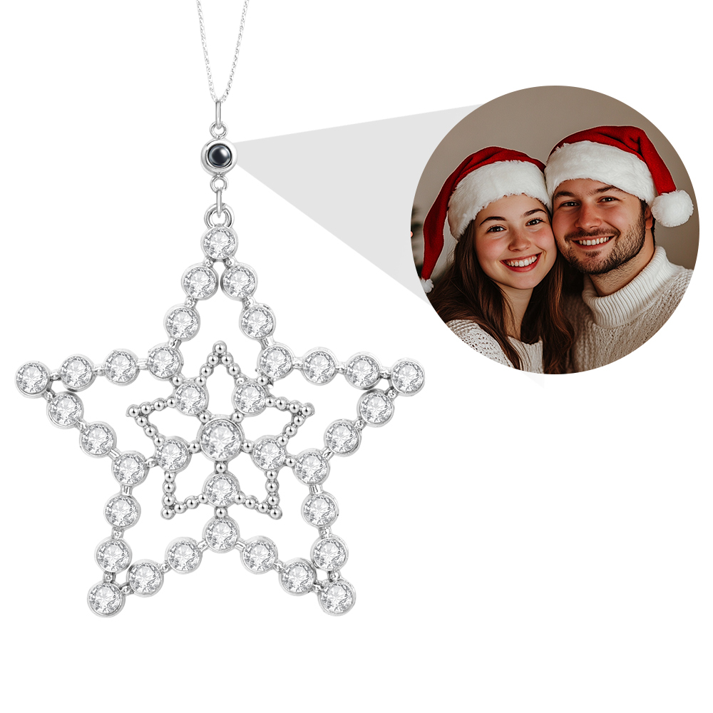 Personalized Photo Projection Ornaments Snowman Ornament Christmas Tree Ornaments Christmas Gifts - soufeelus