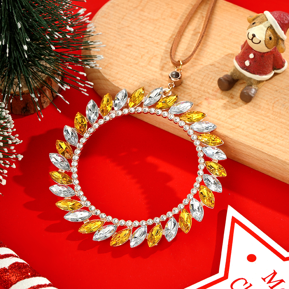 Personalized Photo Wreath Projection Ornaments Christmas Tree Decoration Ornaments for Christmas Gifts - soufeelus