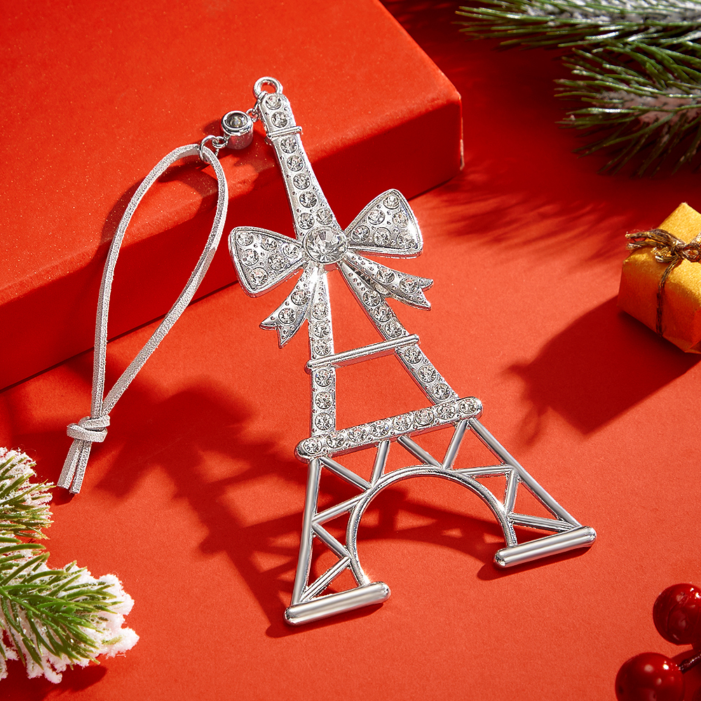 Personalized Photo Projection Ornaments Tower Ornaments Christmas Tree Decoration Ornaments for Christmas Gifts - soufeelus