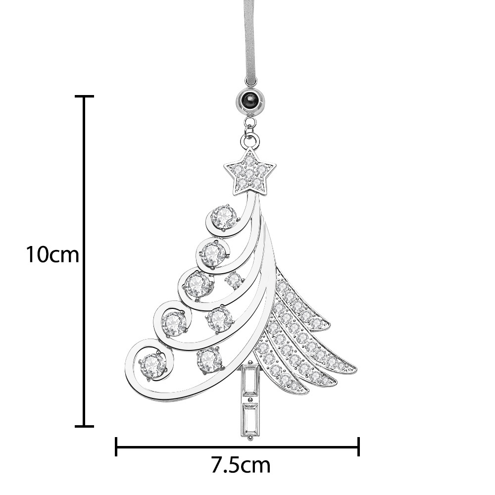 Personalized Photo Projection Ornaments Colorful Christmas Tree Diamond Ornament Christmas Gifts - soufeelus