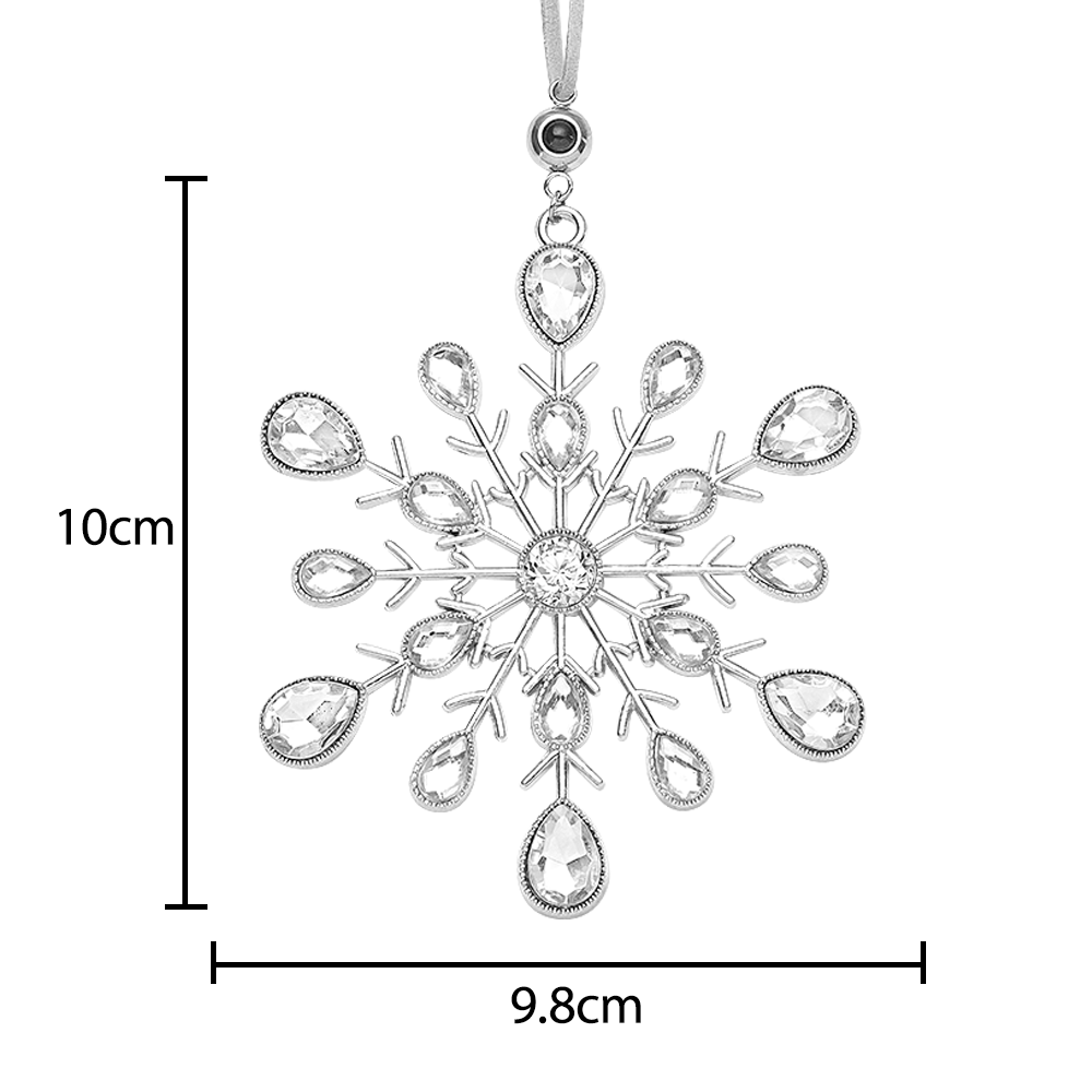 Personalized Photo Projection Ornaments Flowers Ornament Christmas Tree Ornaments Christmas Gifts - soufeelus