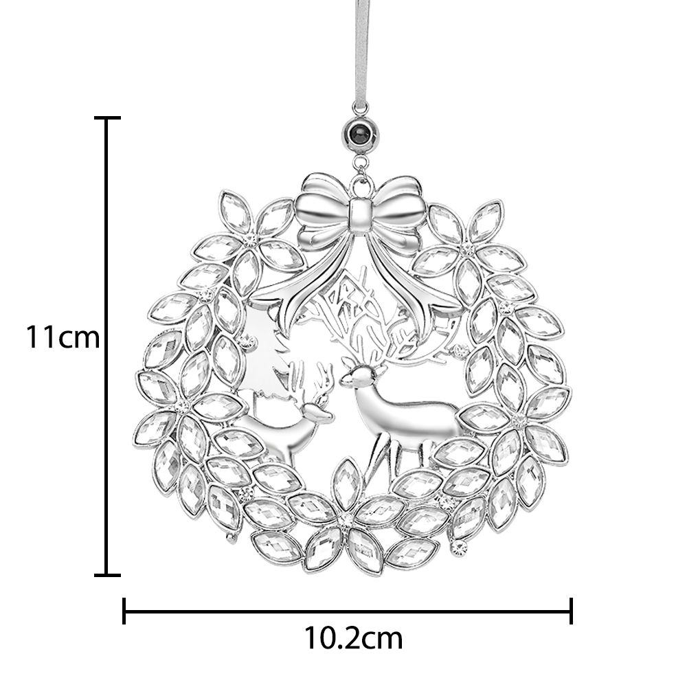 Personalized Photo Projection Ornaments Flowers Ornament Christmas Tree Ornaments Christmas Gifts - soufeelus
