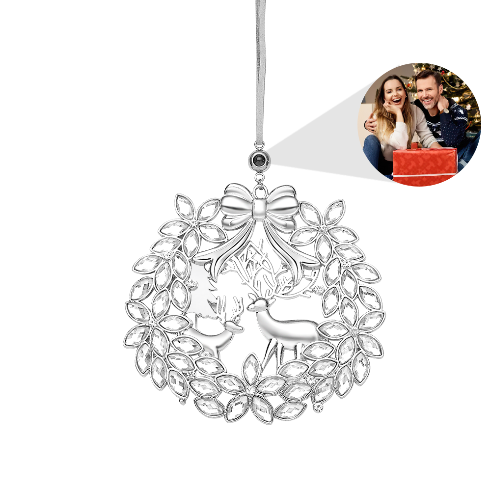 Personalized Photo Projection Ornaments Flowers Ornament Christmas Tree Ornaments Christmas Gifts - soufeelus