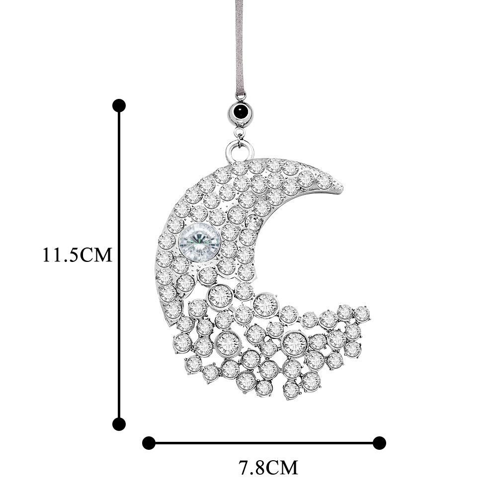 Personalized Photo Projection Ornaments Sun Moon Circle Style Ornaments Christmas Pendants Tree Decoration Ornaments for Christmas Gifts - soufeelus