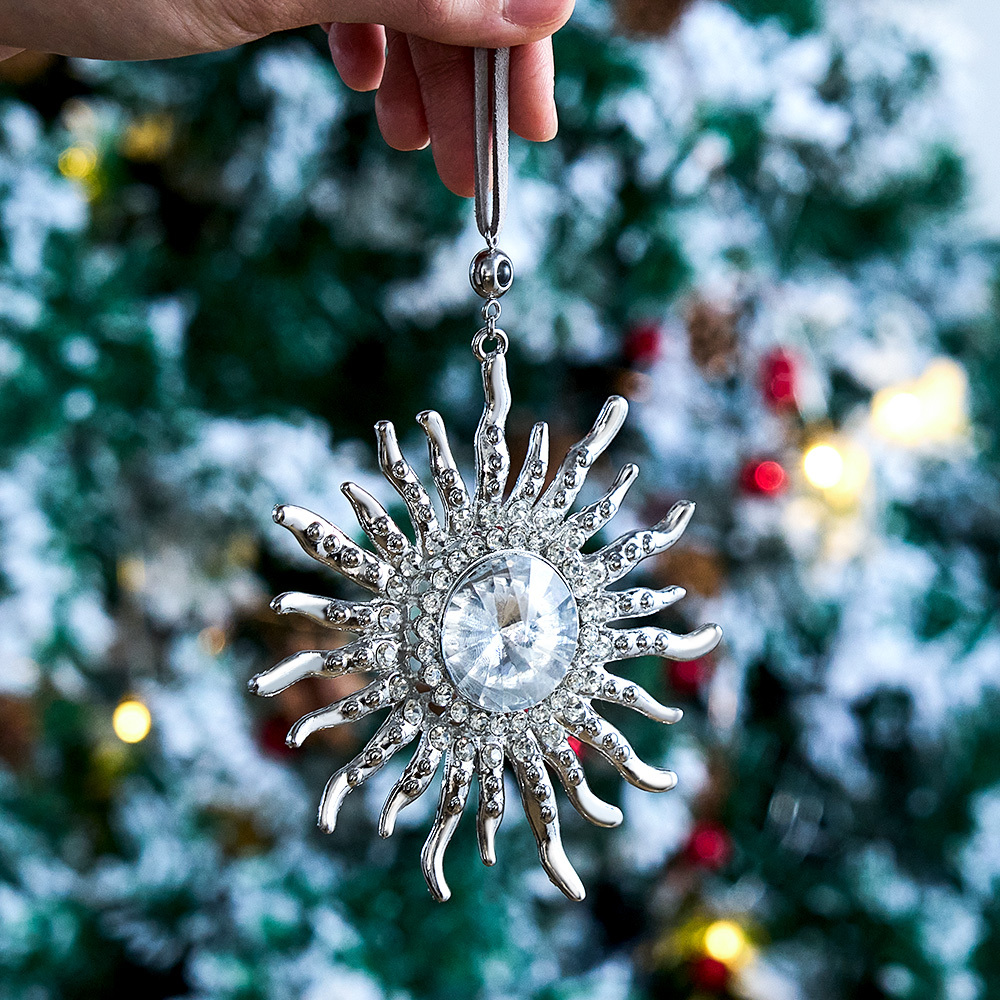 Personalized Photo Projection Ornaments Sun Moon Circle Style Ornaments Christmas Pendants Tree Decoration Ornaments for Christmas Gifts - soufeelus