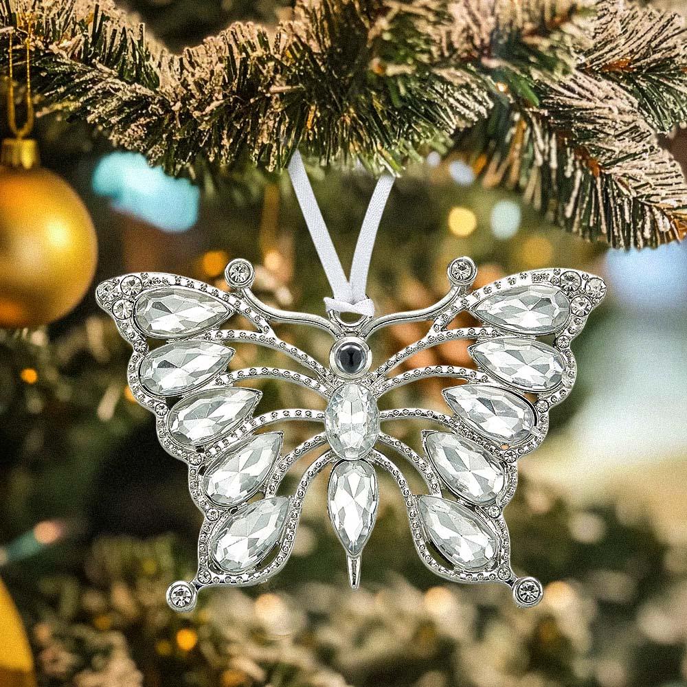 Projection Crystal Butterfly Ornament for Christmas Tree Christmas Gift For Family For Lover