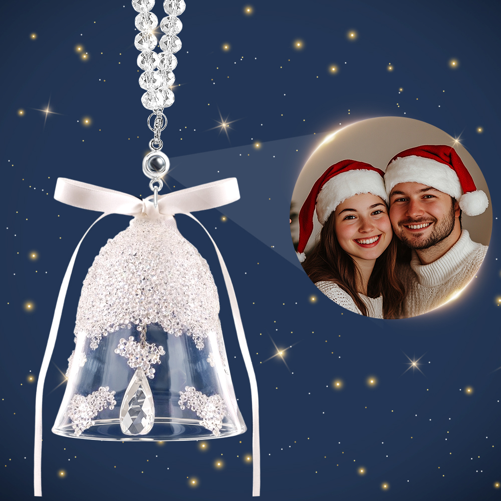 Personalized Photo Projection Car Accessories Ornaments Personalized Car Hanging Bell Ornament Decoration Custom Picture