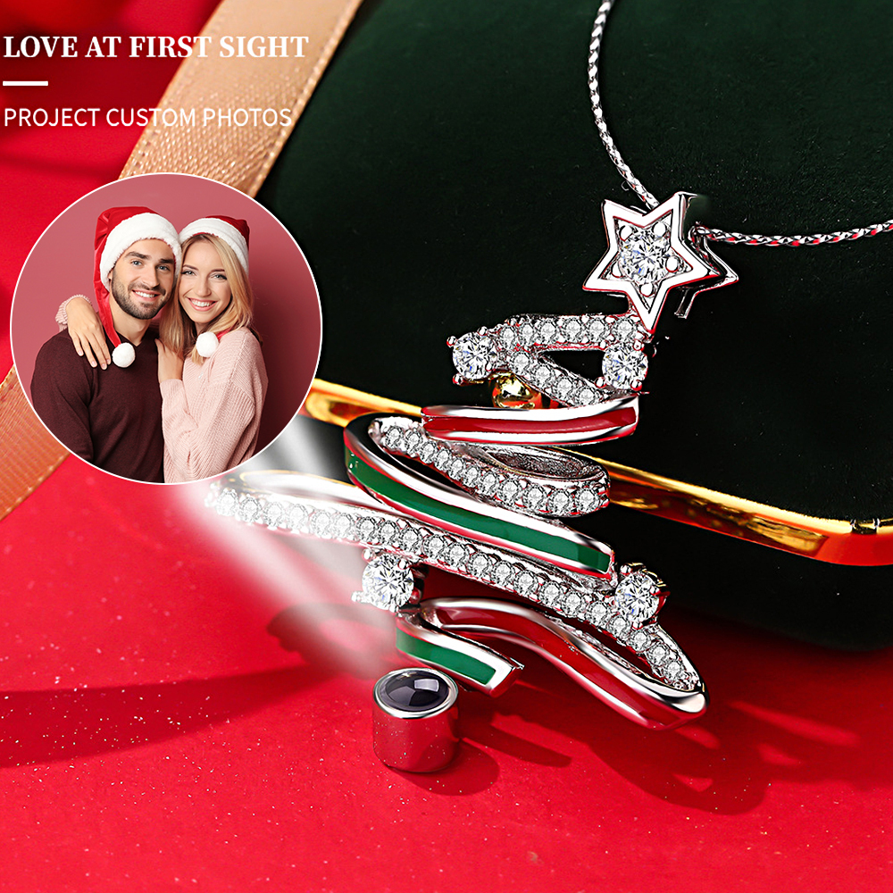 Personalized Photo Projection Ornaments Star Christmas Tree Christmas Gifts