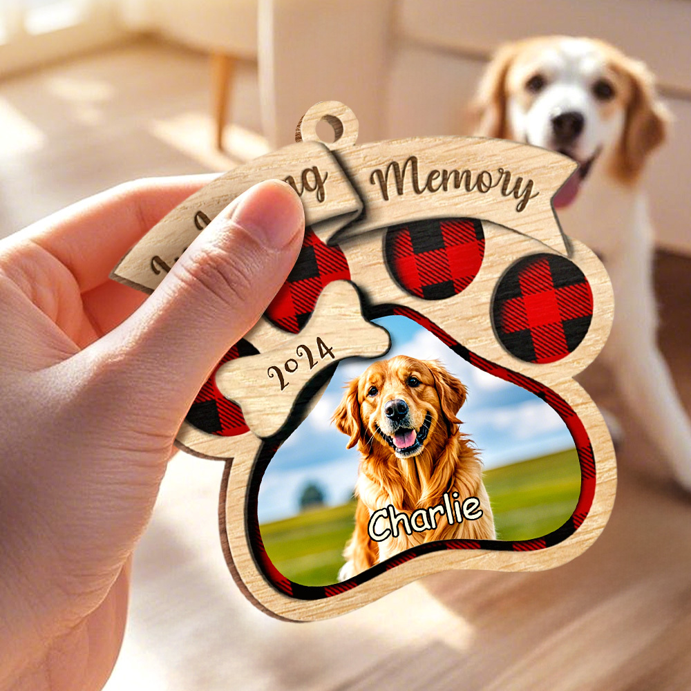 Personalized Custom Wood Shaped Christmas Ornament You Will Always In My Heart Gifts for Pet Lovers