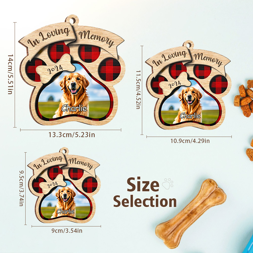 Personalized Custom Wood Shaped Christmas Ornament You Will Always In My Heart Gifts for Pet Lovers