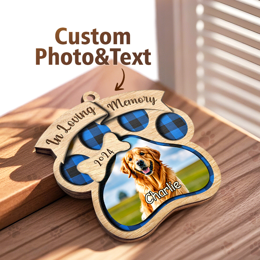 Personalized Custom Wood Shaped Christmas Ornament You Will Always In My Heart Gifts for Pet Lovers