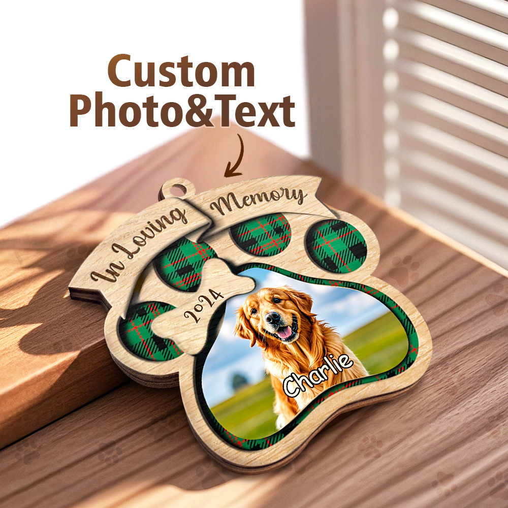 Personalized Custom Wood Shaped Christmas Ornament You Will Always In My Heart Gifts for Pet Lovers