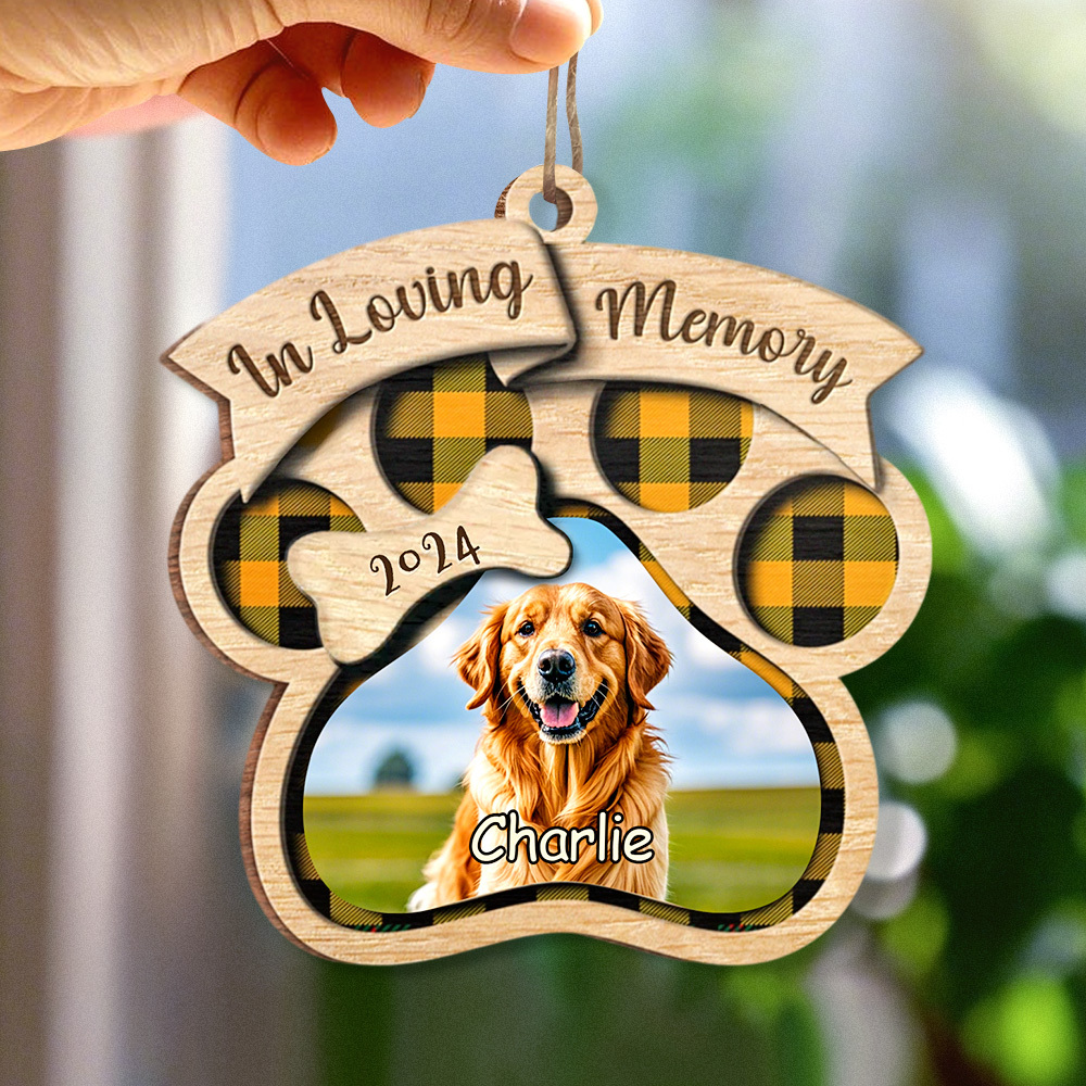 Personalized Custom Wood Shaped Christmas Ornament You Will Always In My Heart Gifts for Pet Lovers