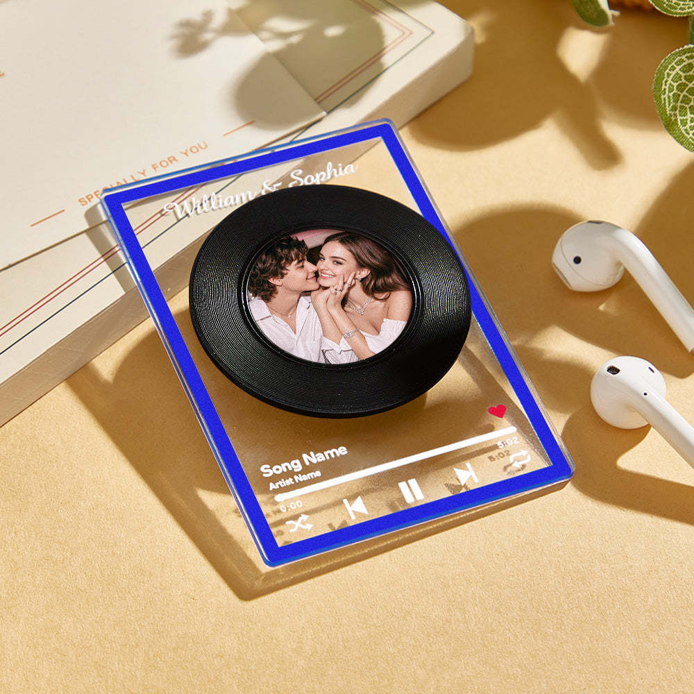 Personalized NFC Vinyl Record Plaque Rotatable Vinyl Record Music Plaque Gift for Lover - soufeelus