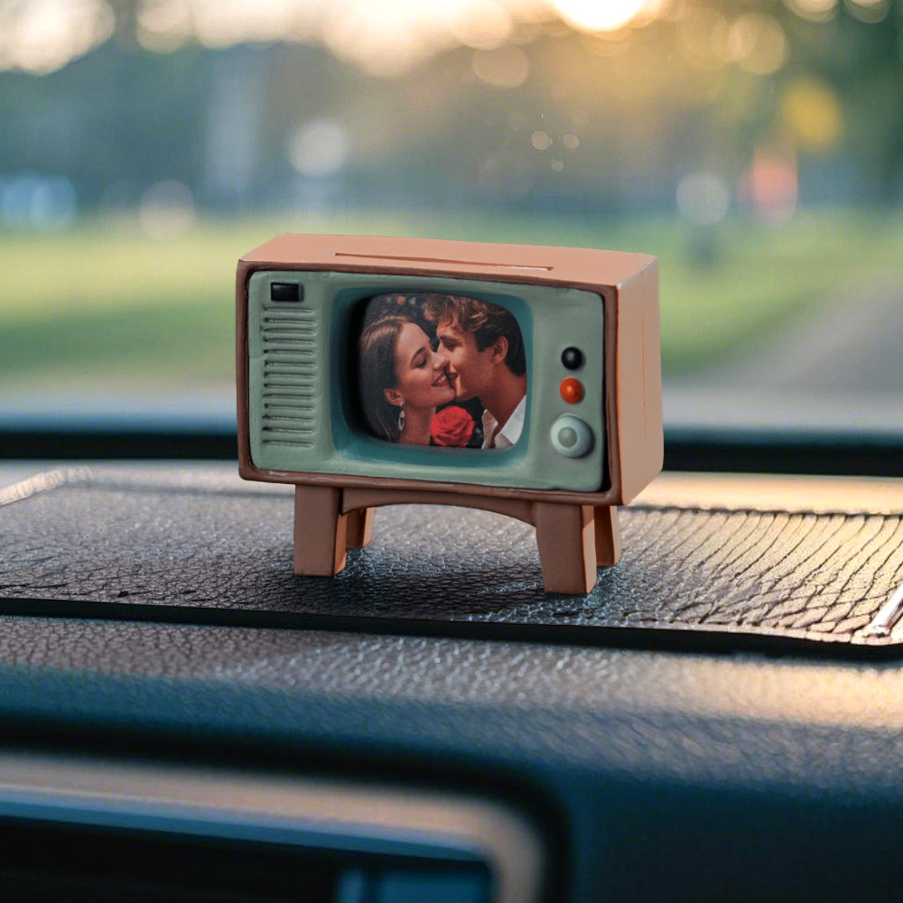 Custom Photo Mini Tv Ornaments Cute Personality Car Accessories Gifts for Him