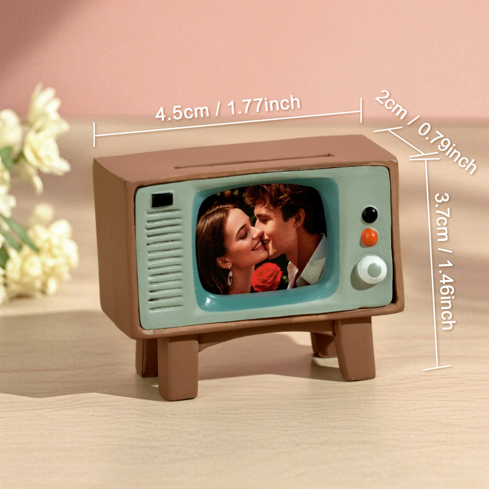 Custom Photo Mini Tv Ornaments Cute Personality Car Accessories Gifts for Him