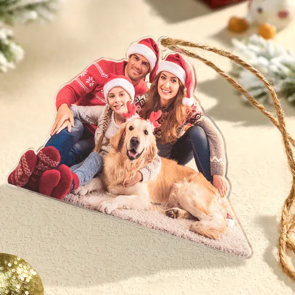 Family Photo Customized Ornament Family Forever - Personalized Photo Ornament - Christmas Gift For Family Members