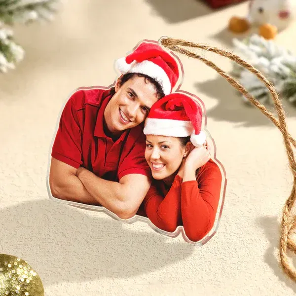 Family Photo Customized Ornament Family Forever - Personalized Photo Ornament - Christmas Gift For Family Members