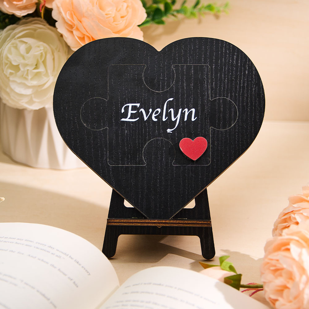 Personalized Love Keepsake Couple Jigsaw Puzzle Name Romantic Anniversary Gift for Him Her