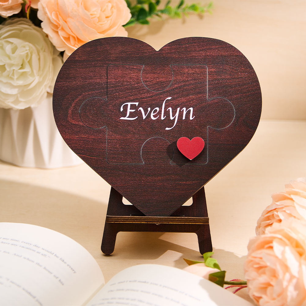 Personalized Love Keepsake Couple Jigsaw Puzzle Name Romantic Anniversary Gift for Him Her