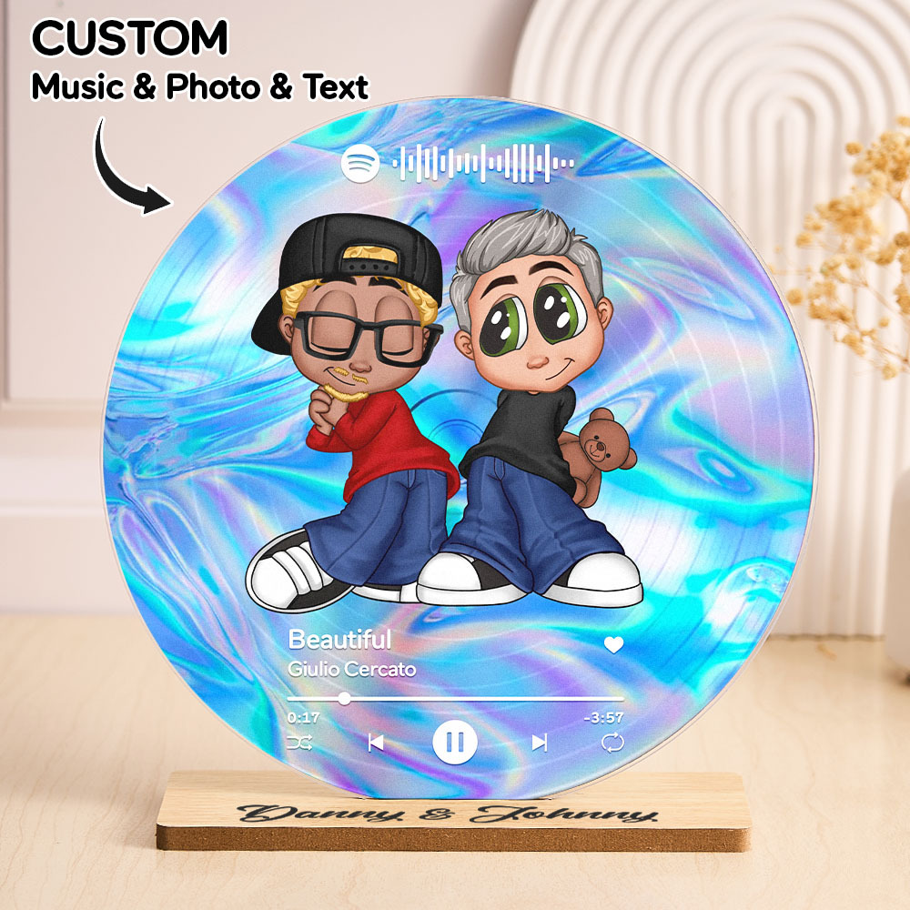 Y2K Couple Custom Vinyl Record, Favorite Song QR Code Acrylic Plaque, Valentine's Day, Anniversary, Birthday Gift for her, Gift for him