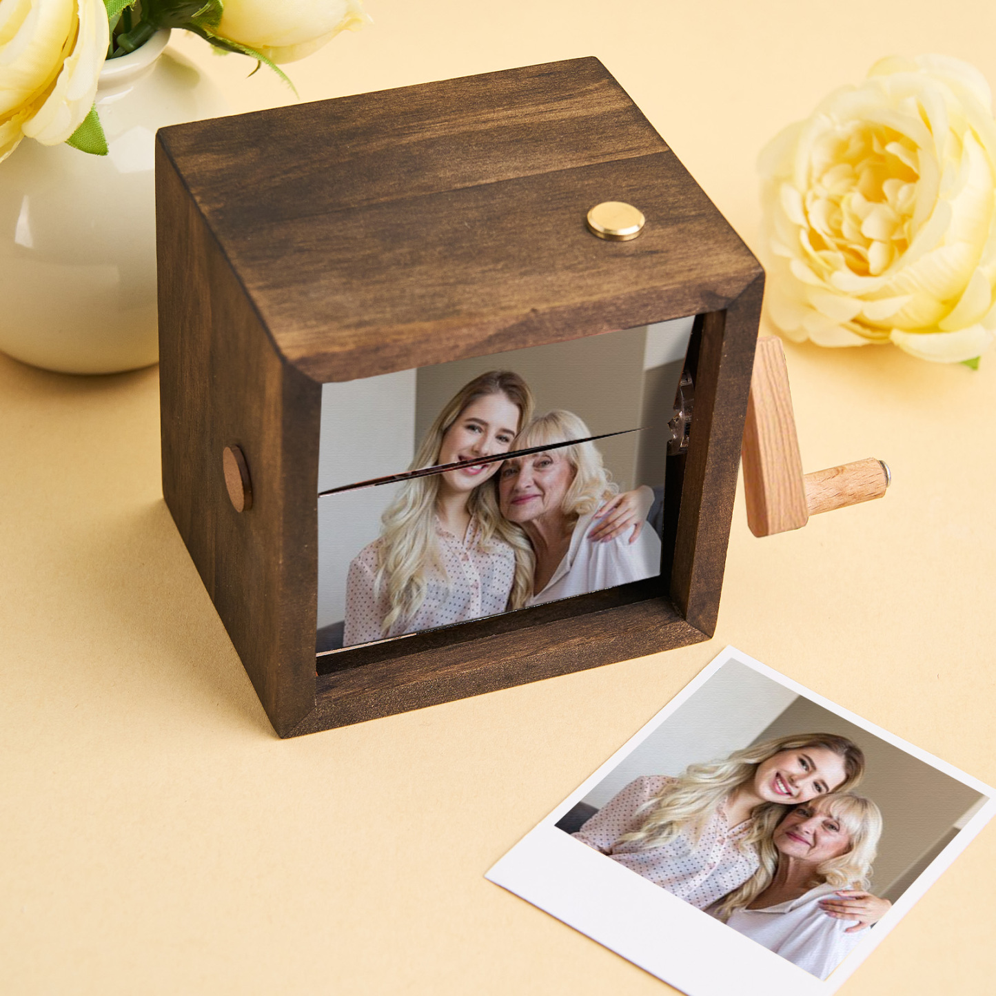 Custom To My Mom Photo Flipbook Frame Animation Machine Mechanical Hand-cranked Flipbook Box Photo Album Mother��s Day Gifts