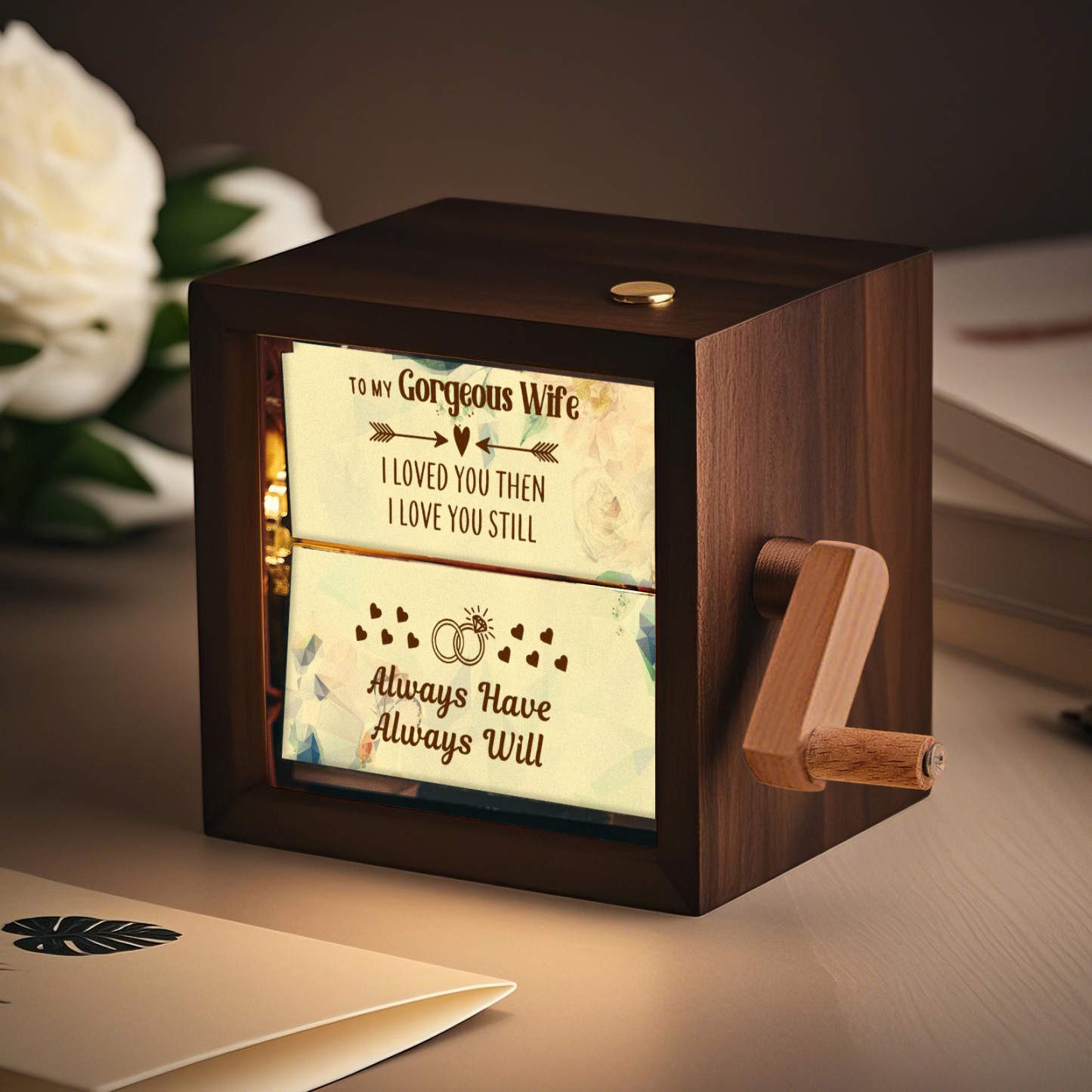Custom To My Mom Photo Flipbook Frame Animation Machine Mechanical Hand-cranked Flipbook Box Photo Album Mother��s Day Gifts