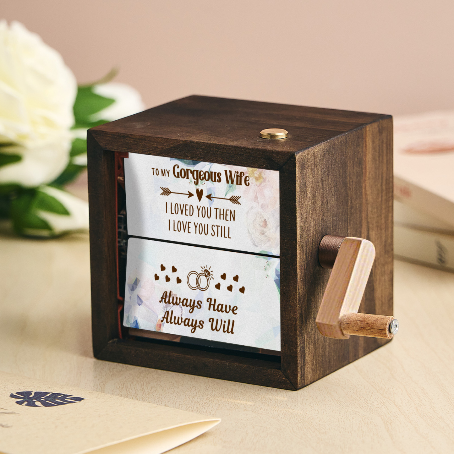 Custom To My Mom Photo Flipbook Frame Animation Machine Mechanical Hand-cranked Flipbook Box Photo Album Mother��s Day Gifts