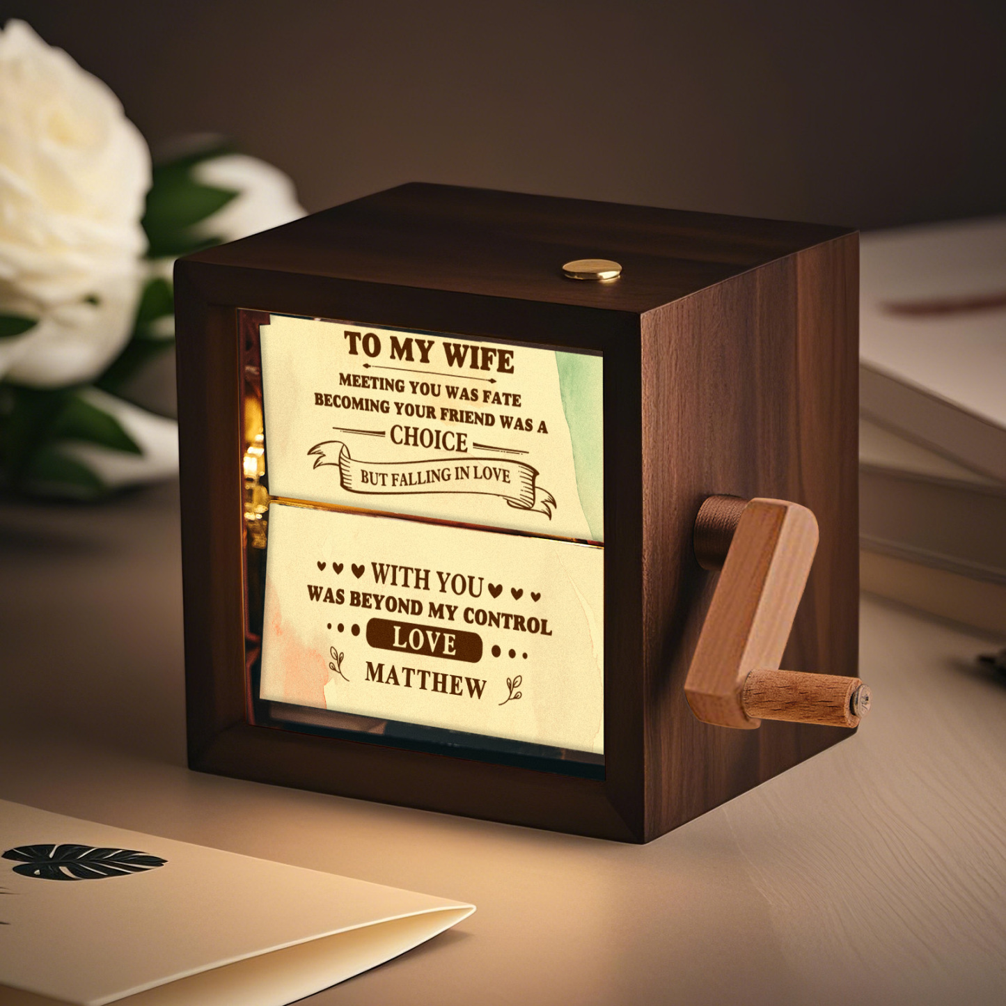 Custom To My Mom Photo Flipbook Frame Animation Machine Mechanical Hand-cranked Flipbook Box Photo Album Mother��s Day Gifts