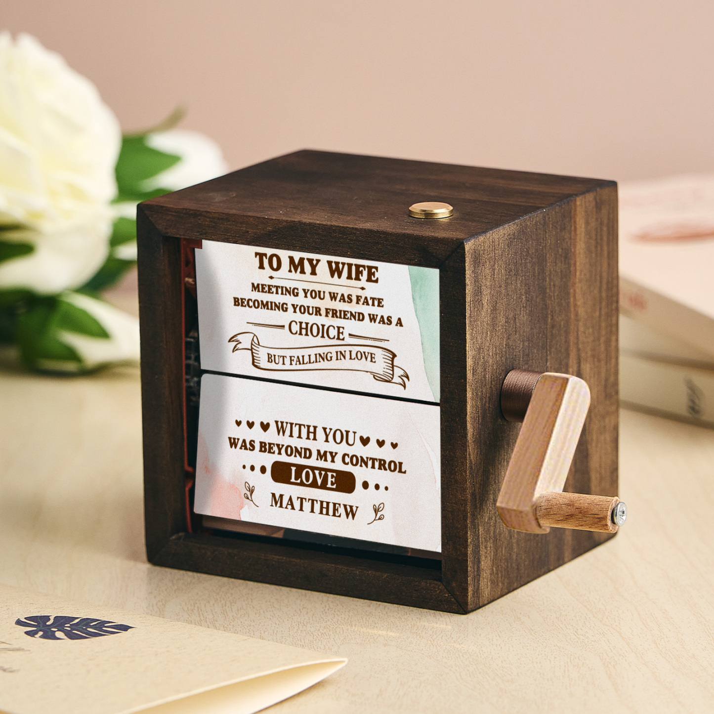 Custom To My Mom Photo Flipbook Frame Animation Machine Mechanical Hand-cranked Flipbook Box Photo Album Mother��s Day Gifts