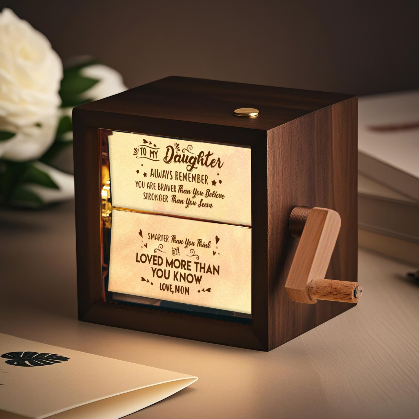 Custom To My Mom Photo Flipbook Frame Animation Machine Mechanical Hand-cranked Flipbook Box Photo Album Mother��s Day Gifts