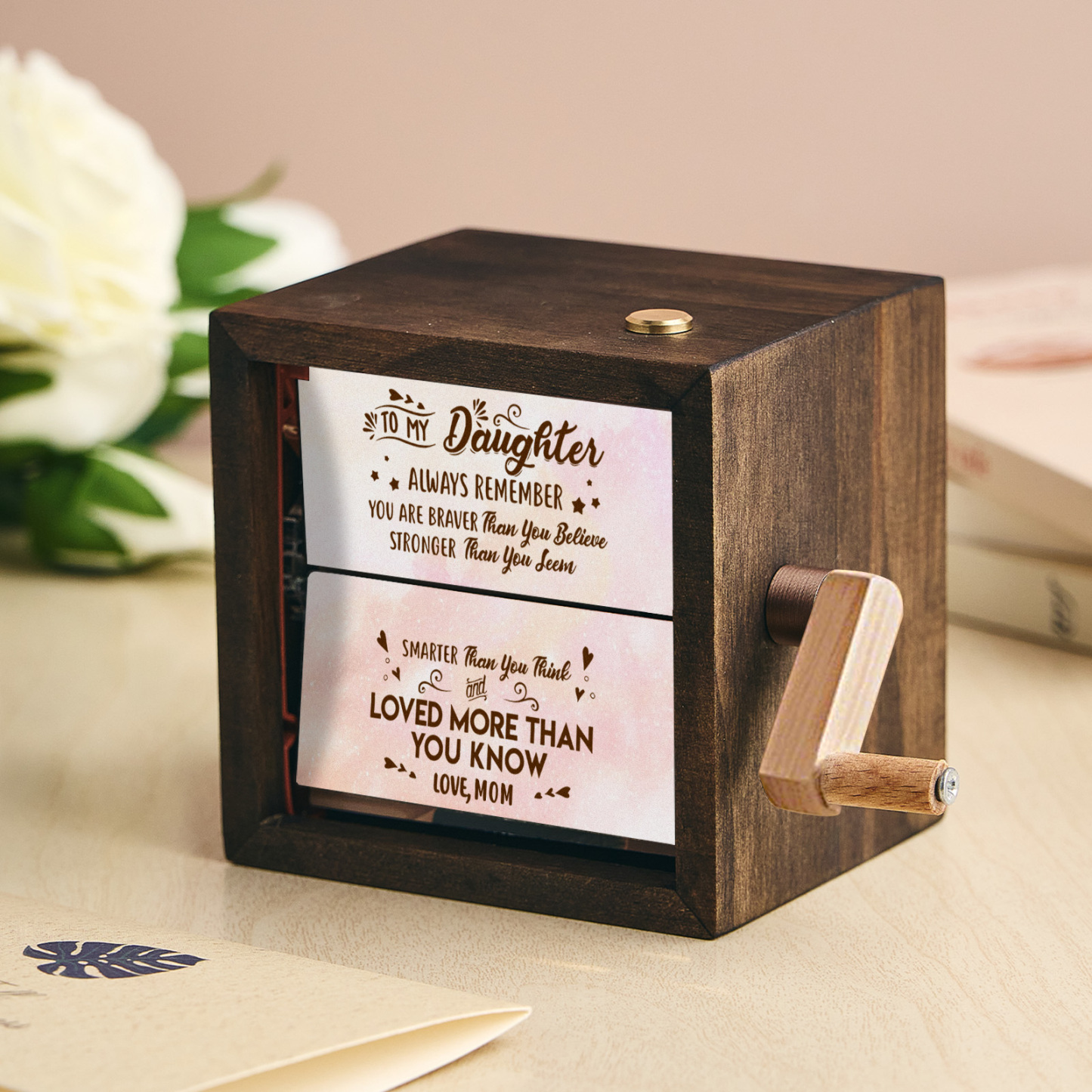 Custom To My Mom Photo Flipbook Frame Animation Machine Mechanical Hand-cranked Flipbook Box Photo Album Mother��s Day Gifts