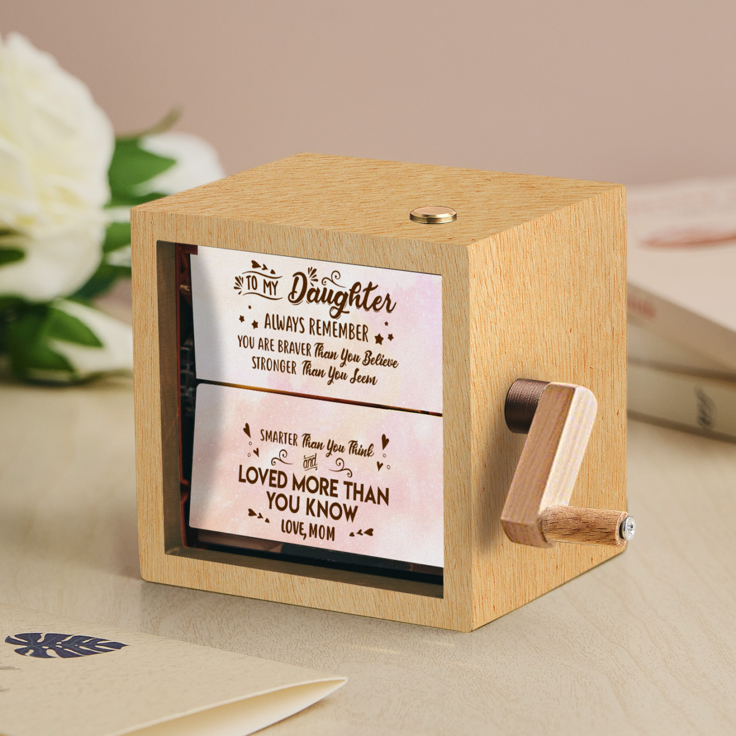Custom To My Mom Photo Flipbook Frame Animation Machine Mechanical Hand-cranked Flipbook Box Photo Album Mother��s Day Gifts