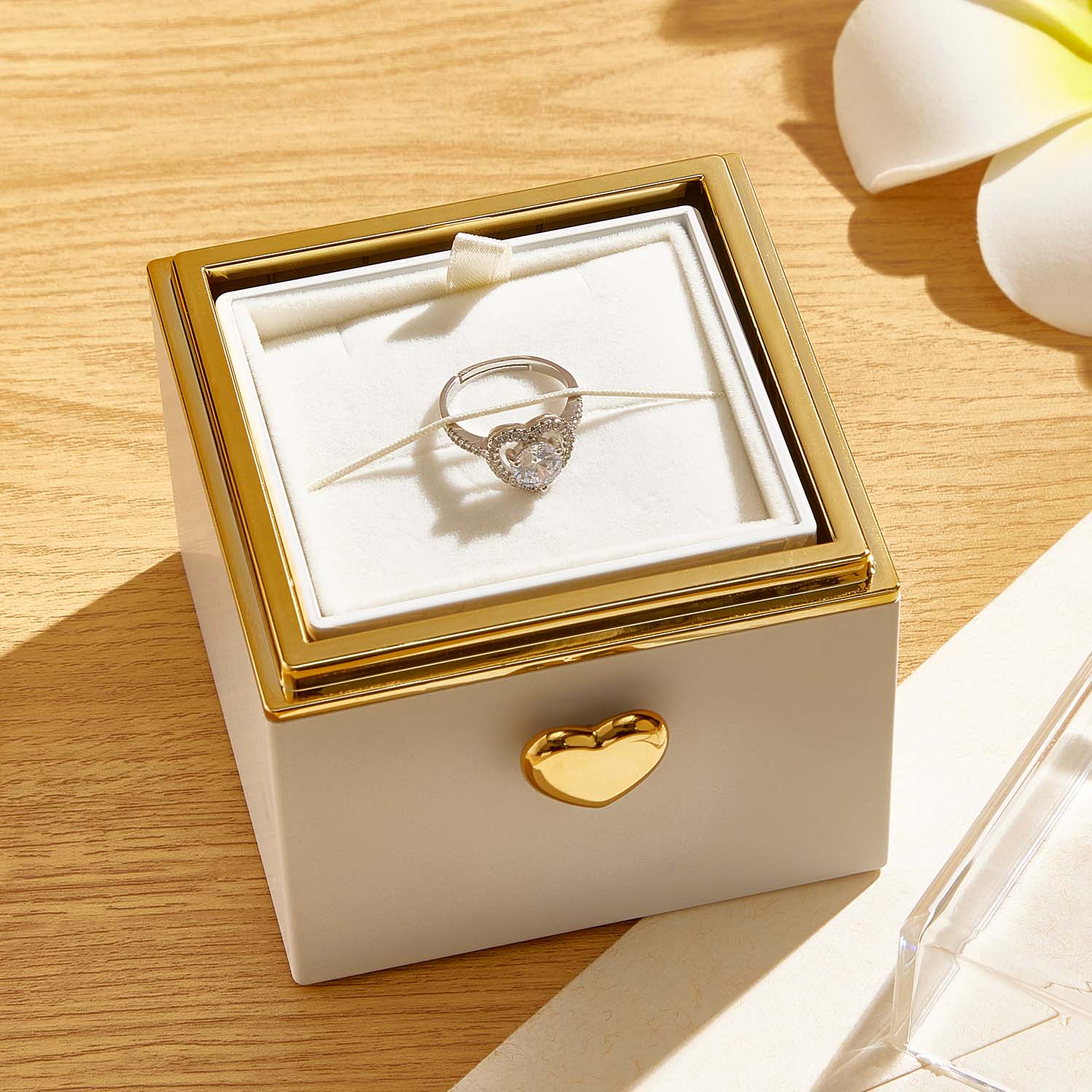 Custom Magical Candle Jewelry Box Flip Box With Personalized Text Anniversary Gifts