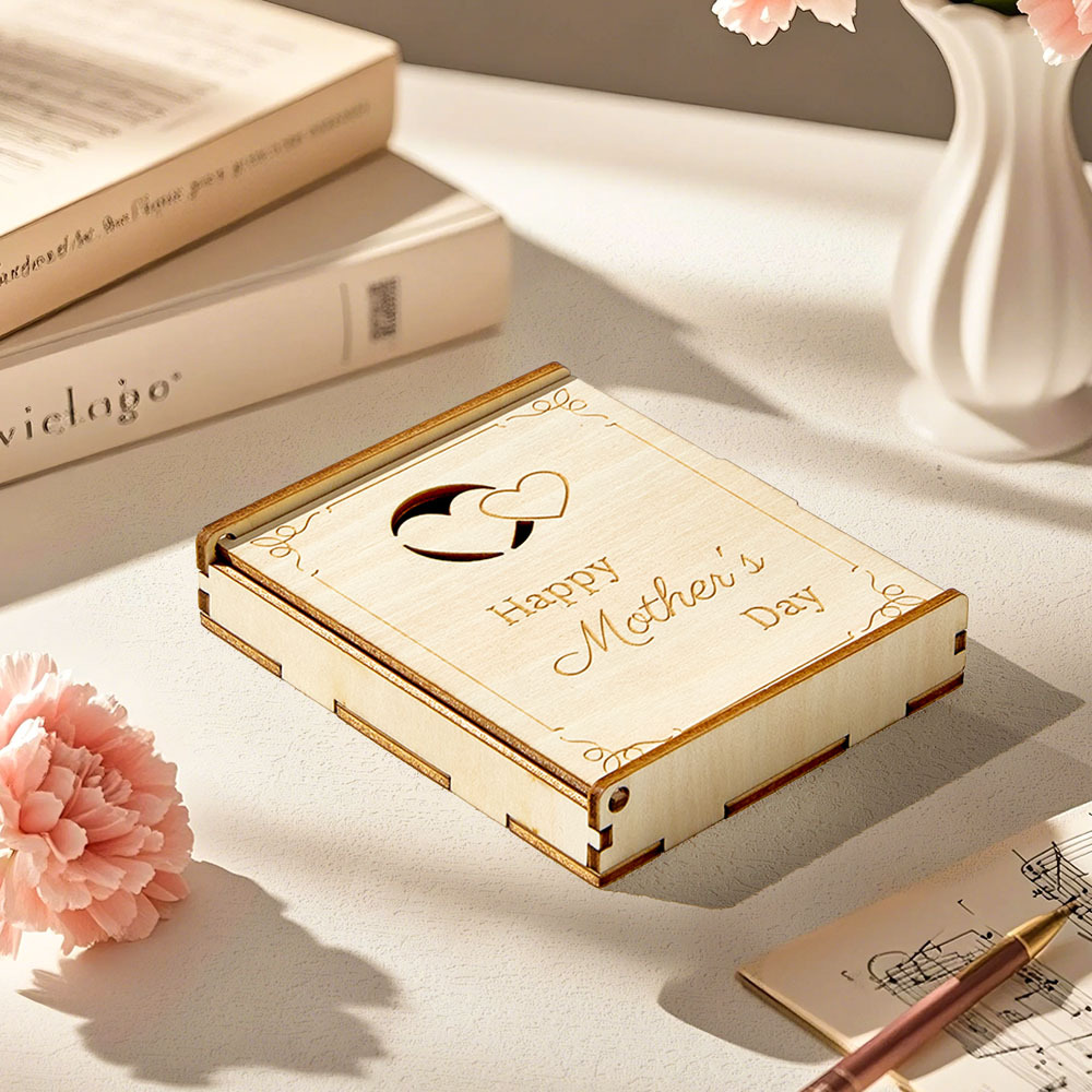 Best Music Gift Box for Girlfriend Custom Photo Music Box with Any Song or Your Voice Mother‘s Day Gift