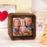 Custom 16 Photos Music Flipbook Frame Animation Machine Mechanical Hand-cranked Photo Album with Light Unique