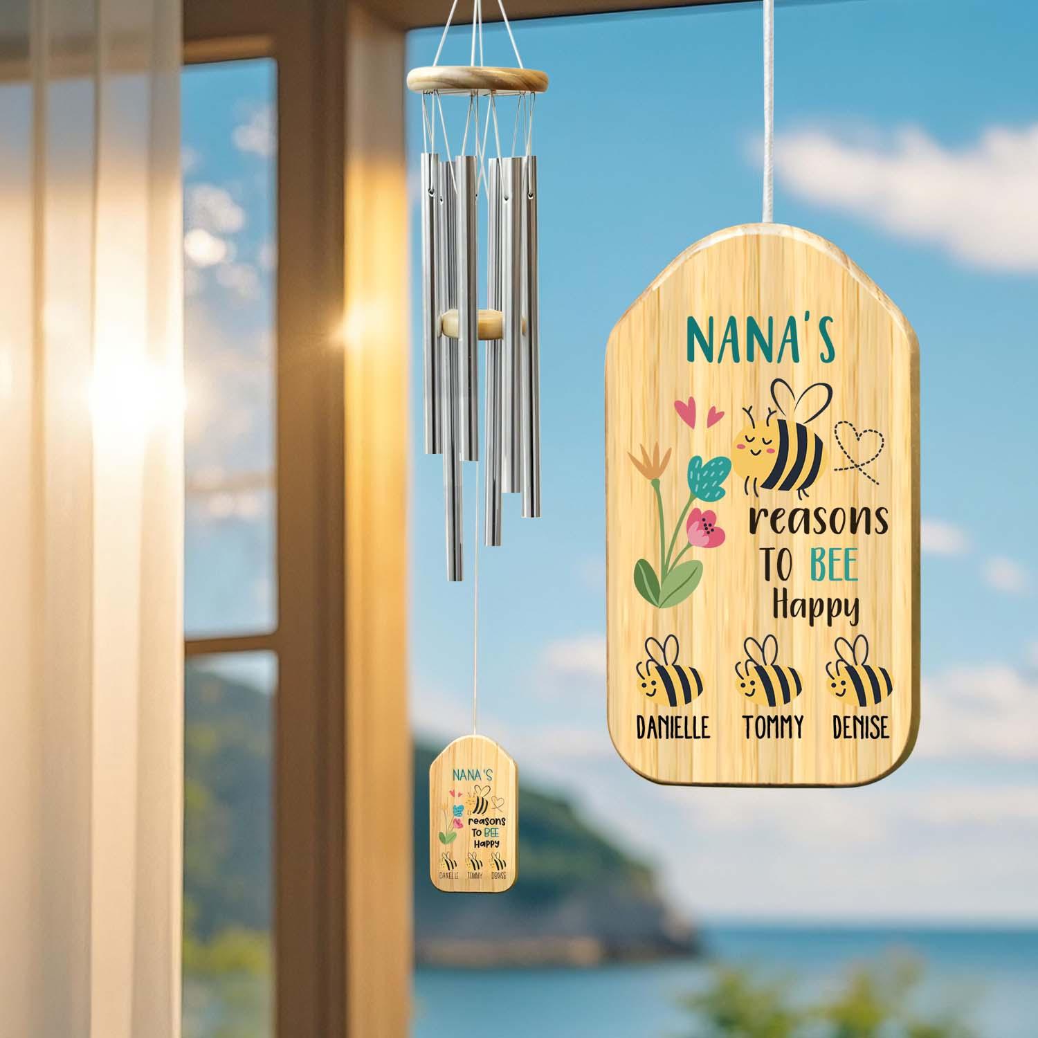Personalized Wind Chimes Gift Nana Gift Chime Mother's Day Gift Custom Wind Chime Grandparents Day Gift detail